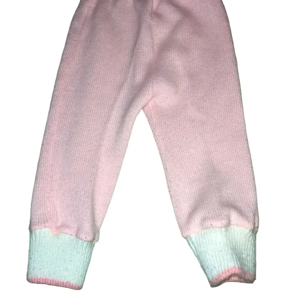 Vintage 3 piece kawaii‎ knit bunny outfit size 12 months